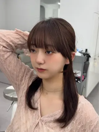 ミディアム カラー ヘアアレンジ 顔周り&ミディアム 特化/池袋/kokiのヘアスタイル