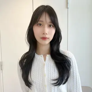 ロング カラー ULTOWA🩵 佐取歩のヘアスタイル