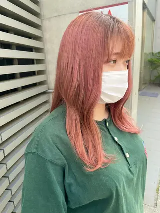 セミロング カラー 岩戸 新のヘアスタイル