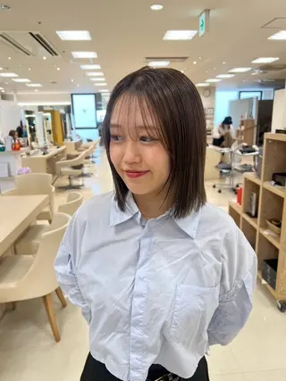 ミディアム ハイトーン/ウルフ /レイヤー/坂野幸伸のヘアスタイル