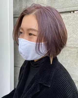 ショート カラー ヘアアレンジ satsuki 暖色・ブラウンカラーのヘアスタイル