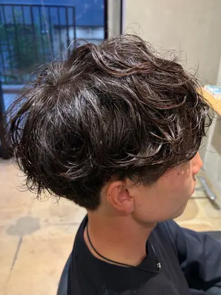 パーマ メンズ みわ/博多 ブリーチ/メンズヘアのヘアスタイル