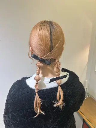 ミディアム ヘアアレンジ momoha 『モテヘア🍓』のヘアスタイル