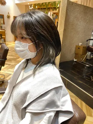 ミディアム カラー 美髪改善・ブリーチ tadasuke⭐️のヘアスタイル