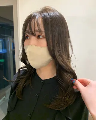 ロング 韓国レイヤー🪽 耳ツボジュエリーのヘアスタイル