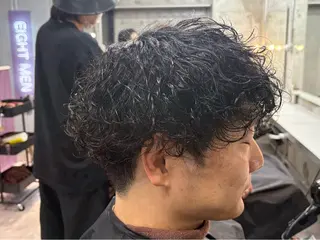 ミディアム パーマ メンズ 🔥上野メンズ専門 青柳コウタのヘアスタイル