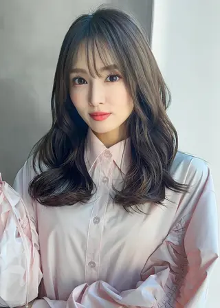 セミロング Agu hair lang屋島店所属・白井 音羽のヘアスタイル