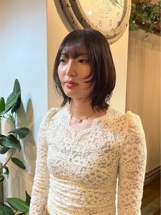 ミディアム Collet Ginza所属・外国人風レイヤー ボブパーマYukiのヘアスタイル
