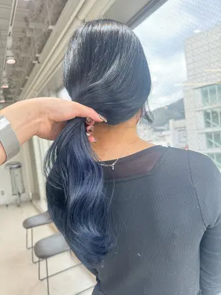 ロング カラー 店長　MANAMI ／ブリーチ／骨格ボブのヘアスタイル