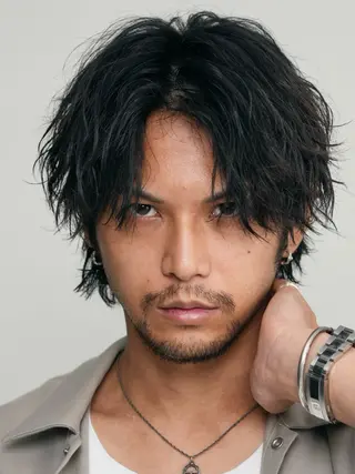 ミディアム パーマ メンズ 夏果⭐︎fifth 天神 海外風パーマのヘアスタイル