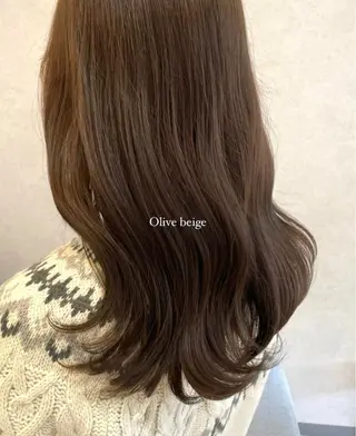 セミロング カラー mareka/顔周り /透明感カラー🤍のヘアスタイル