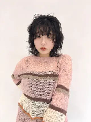 ミディアム カラー あ あのヘアスタイル