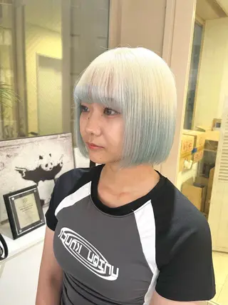 カラー 渋谷🎨ハイトーン× エクステ🎨レンのヘアスタイル