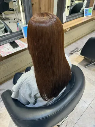 ロング カラー 赤み消しカラー🌱 YUZUKI🫧のヘアスタイル