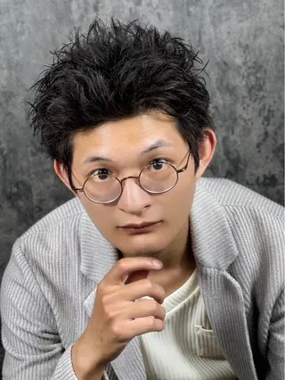 ミディアム ヘアアレンジ メンズ プレミアムバーバー新宿店所属・⚡️メンズ特化⚡️ 倉林 隼大のヘアスタイル