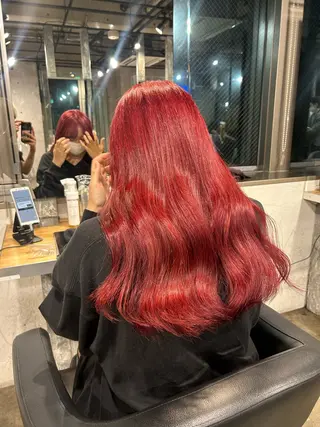 ロング カラー パーマ ヘアアレンジ メンズ 僕なら縮毛矯正してて もブリーチできますのヘアスタイル