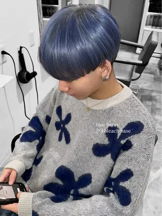 ショート メンズ ura/デザイン/ ハイトーン/個性派のヘアスタイル