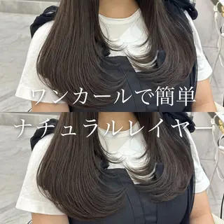 セミロング 似合わせレイヤーカッ ト🩶瀧本美咲のヘアスタイル