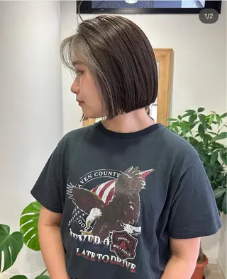 ショート カラー 透明感/艶カラー🌼 茶屋町🌼SA-YAのヘアスタイル