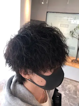 ショート パーマ メンズ ⚡️メンズ/波巻き/ 片岡篤宣/水戸⚡️のヘアスタイル