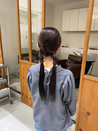 ロング ヘアアレンジ COQOO ORGANIC所属・三宅 瑠偉のヘアスタイル