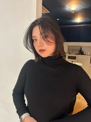 ショート カラー パーマ レイヤー/透明感/ ブリーチなし/わかなのヘアスタイル