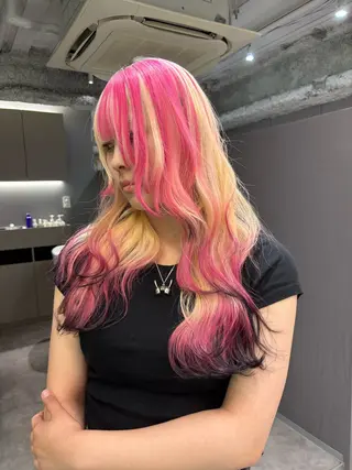 ロング カラー 名古屋／デザイン／ ブリーチ/松井亮磨のヘアスタイル