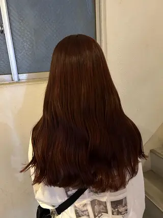 ロング カラー 愛結 暖色カラー🎀🩰のヘアスタイル