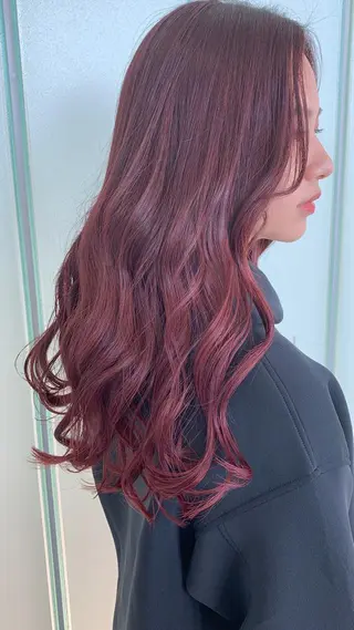 ロング カラー パーマ ヘアアレンジ メンズ キッズ ネイル マツエク・マツパ オリーブカラー 特化　　kaiのヘアスタイル