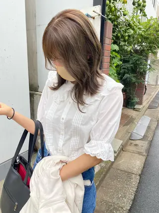 ミディアム カラー お任せヘア☘️☘️ 及川渚のヘアスタイル