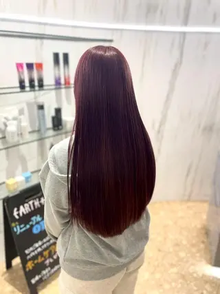ロング Haru /暖色🍷 /ボルドー/髪質改善のヘアスタイル