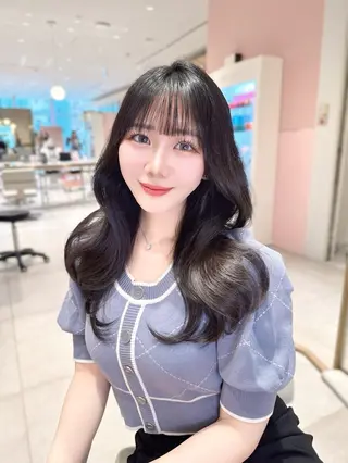 ロング カラー 韓国ヘア/レイヤー/ 顔まわり/りょーとのヘアスタイル