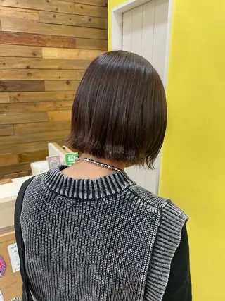 ショート ちぐさ/暖色/ ワンカラー🤍のヘアスタイル