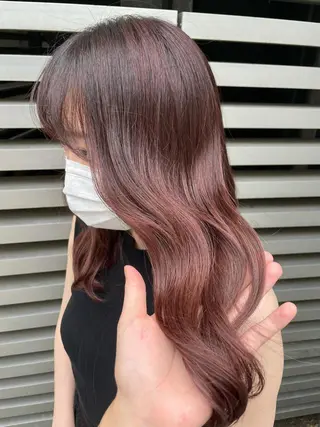 セミロング カラー 岩戸 新のヘアスタイル
