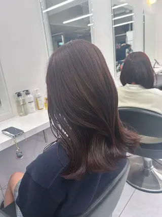 ロング カラー パーマ ヘアアレンジ メンズ キッズ ブリーチなしカラー/ ブラウン/レイヤーのヘアスタイル