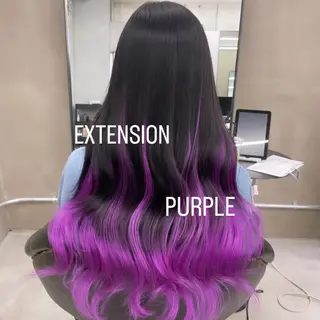 ロング カラー エクステ🩵ブリーチ 韓国ヘア🩵KAEのヘアスタイル