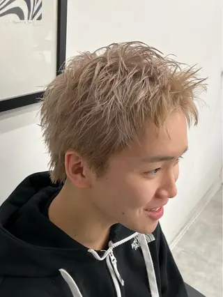 ショート カラー 新潟メンズパーマ 新潟駅/小田拓実のヘアスタイル