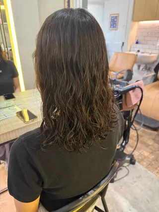 セミロング パーマ 心斎橋美容室 Hikaru🌟のヘアスタイル