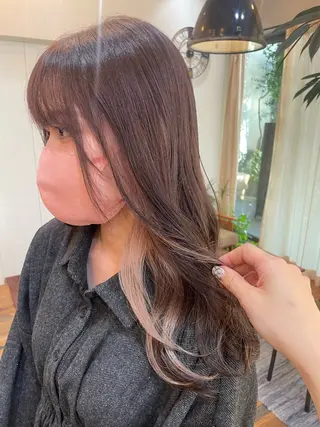 ロング カラー 似合わせカット‪// 鶴我万唯華のヘアスタイル