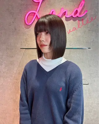 莉乃/縮毛矯正/髪質 改善/艶カラーのヘアスタイル