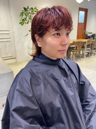 ショート カラー パーマ ヘアアレンジ メンズ キッズ ネイル マツエク・マツパ パーマスタイル🔅 sayacaのヘアスタイル