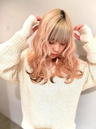 セミロング ヘアアレンジ ツガミ リナのヘアスタイル