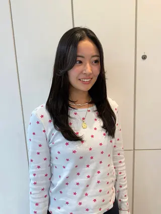 セミロング カラー neneka レイヤーカット🍀のヘアスタイル