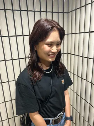 セミロング カラー 舟橋耀/ブリーチカラ ー/レイヤーカットのヘアスタイル