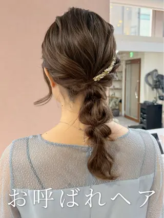 セミロング ヘアアレンジ 韓国風パーマ/ヘア セット/店長みづきのヘアスタイル