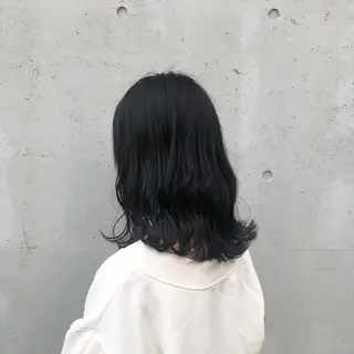 セミロング カラー 酸性縮毛矯正🧴韓国 レイヤー/髪質改善のヘアスタイル