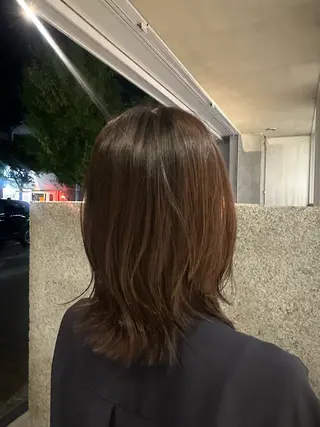 ミディアム ナチュラルカラー /カット/藤井美冬のヘアスタイル