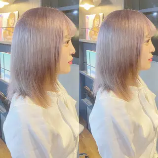 セミロング カラー yori SAPPORO所属・yoriダブルカラー 代表すがわらのヘアスタイル