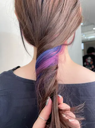 セミロング カラー ヘアアレンジ a-o横浜所属・色落ちまでキレイに！ ！女性サロンのヘアスタイル