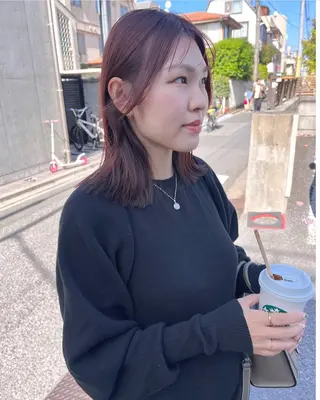 ミディアム カラー GO TODAY SHAiRE SALON表参道Polaris店所属・暖色カラー/ピンク カラー/HARUKAのヘアスタイル